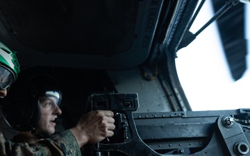 1st MEU | VMM 265 fires 50. caliber from above
