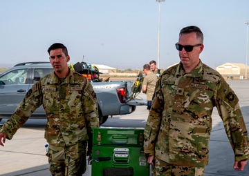 10th EAEF Personnel Load Medical Equipment for Aeromedical Mission at Camp Lemonnier
