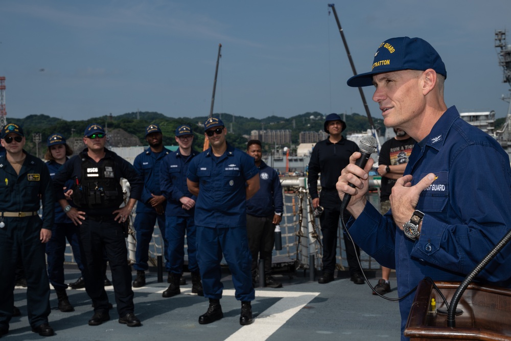 The Legend-class USCGC Stratton departs Fleet Activities Yokosuka