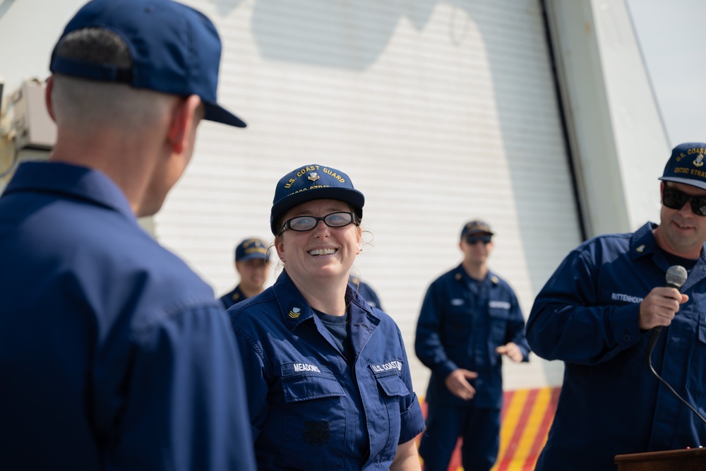The Legend-class USCGC Stratton departs Fleet Activities Yokosuka