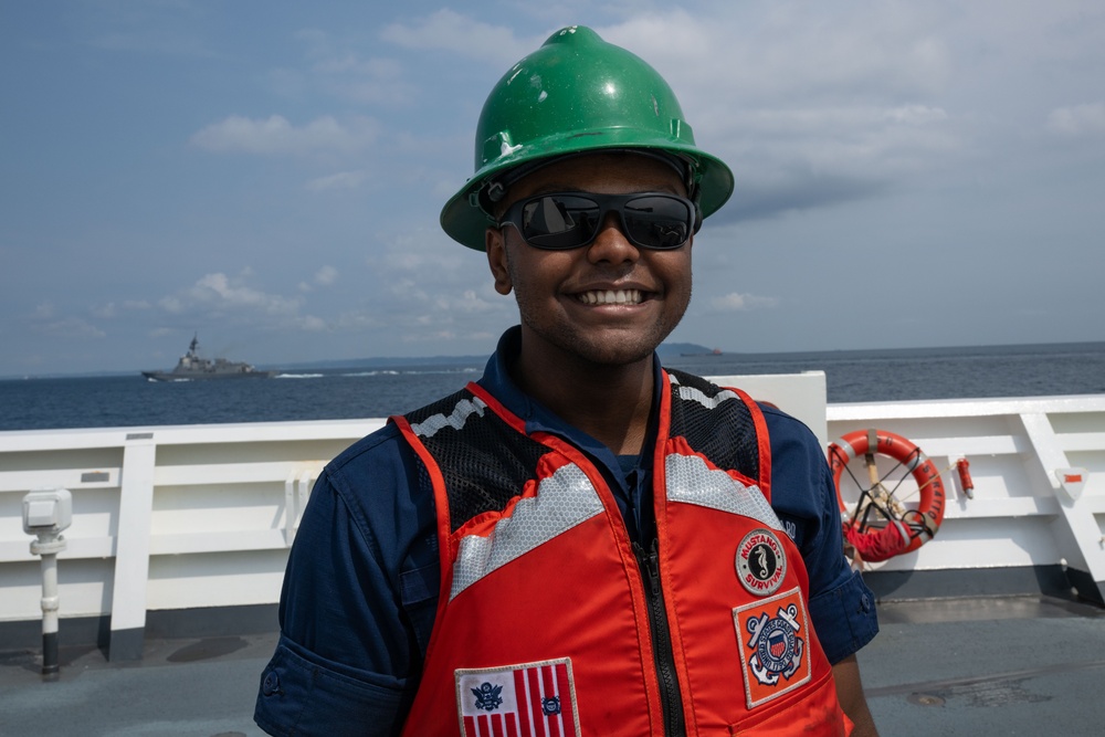 The Legend-class USCGC Stratton departs Fleet Activities Yokosuka