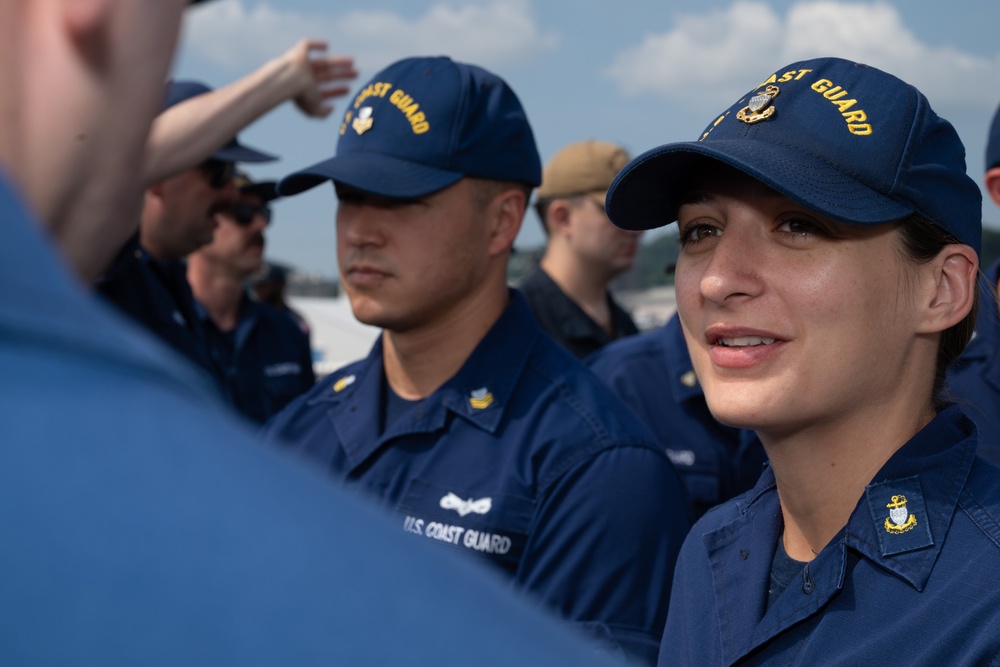 The Legend-class USCGC Stratton departs Fleet Activities Yokosuka