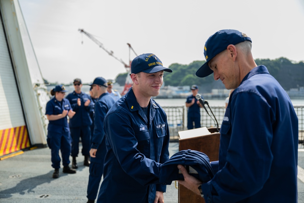 The Legend-class USCGC Stratton departs Fleet Activities Yokosuka