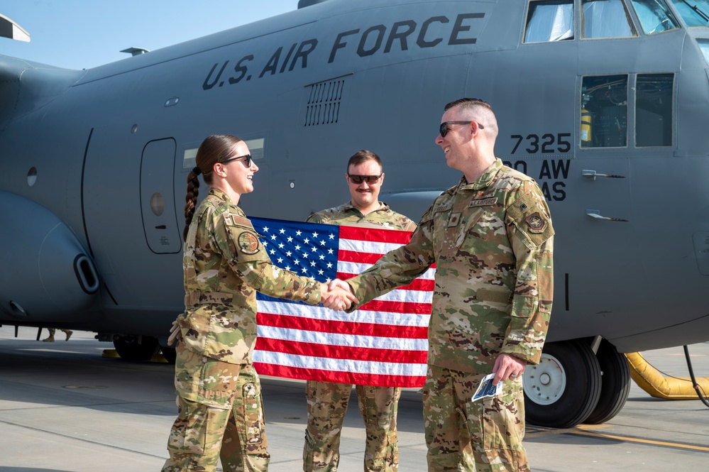 10th Expeditionary Aeromedical Evacuation Flight Airman Promoted Before Mission