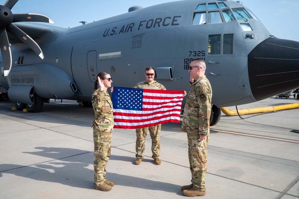 10th Expeditionary Aeromedical Evacuation Flight Airman Promoted Before Mission