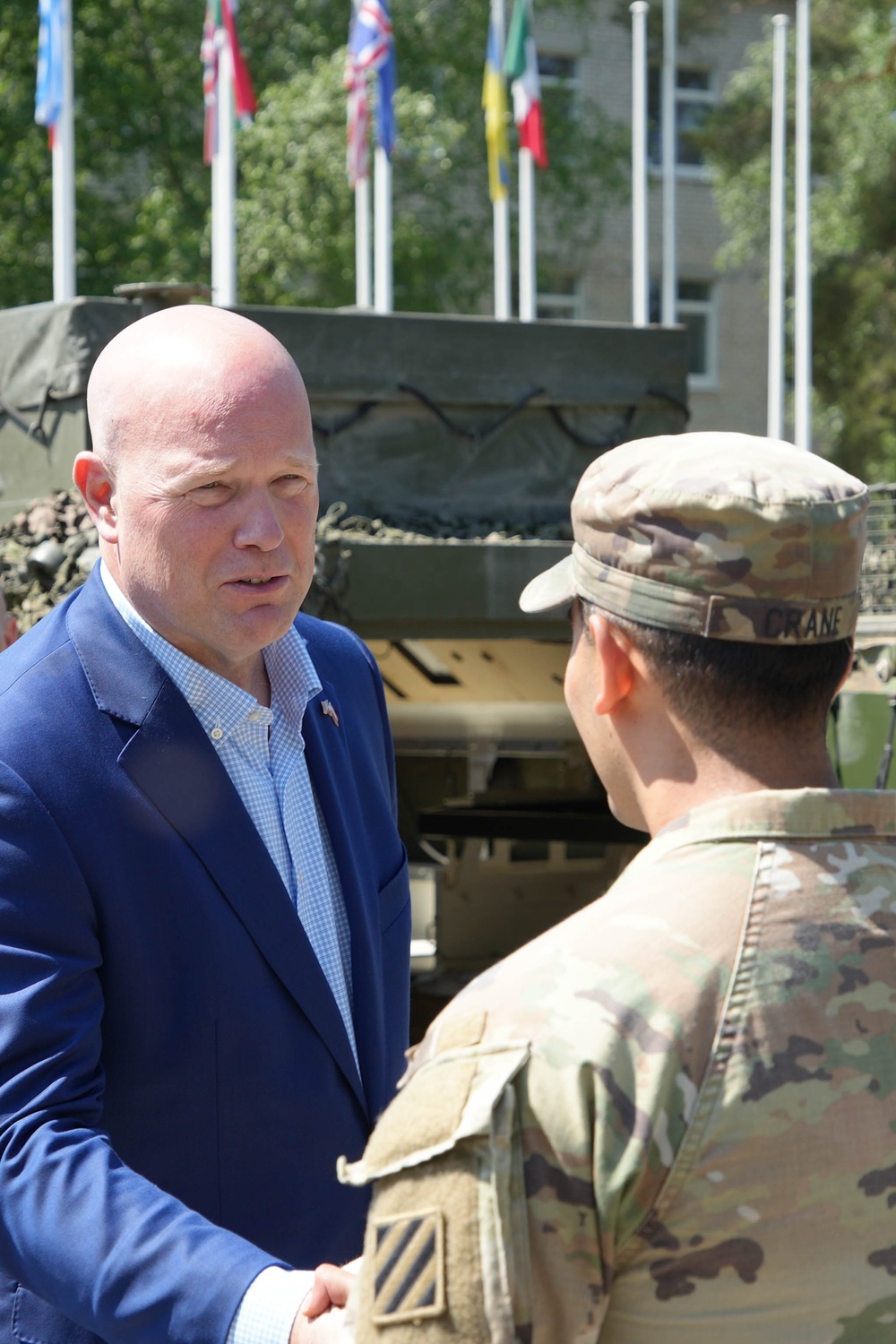 Task Force Iron greets the United States Ambassador to NATO at Adazi Military Base
