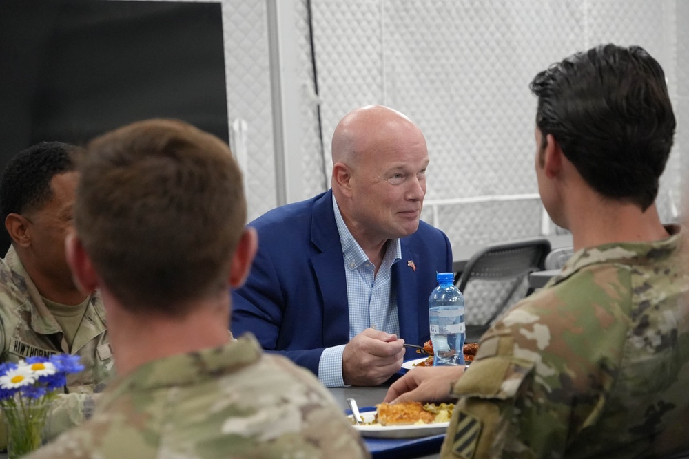Task Force Iron greets the United States Ambassador to NATO at Adazi Military Base