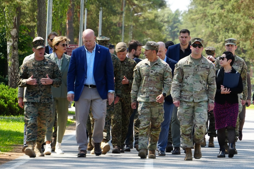 Task Force Iron greets the United States Ambassador to NATO at Adazi Military Base