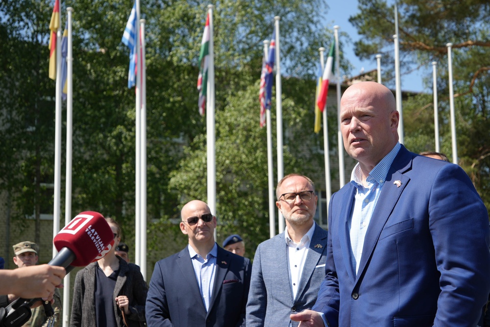 Task Force Iron greets the United States Ambassador to NATO at Adazi Military Base