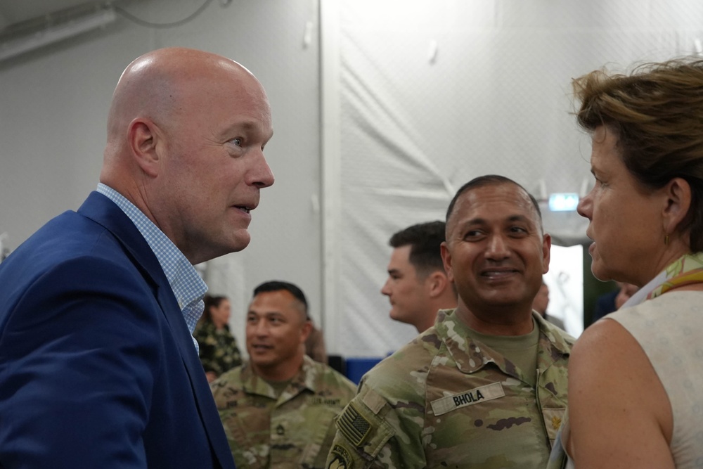 Task Force Iron greets the United States Ambassador to NATO at Adazi Military Base