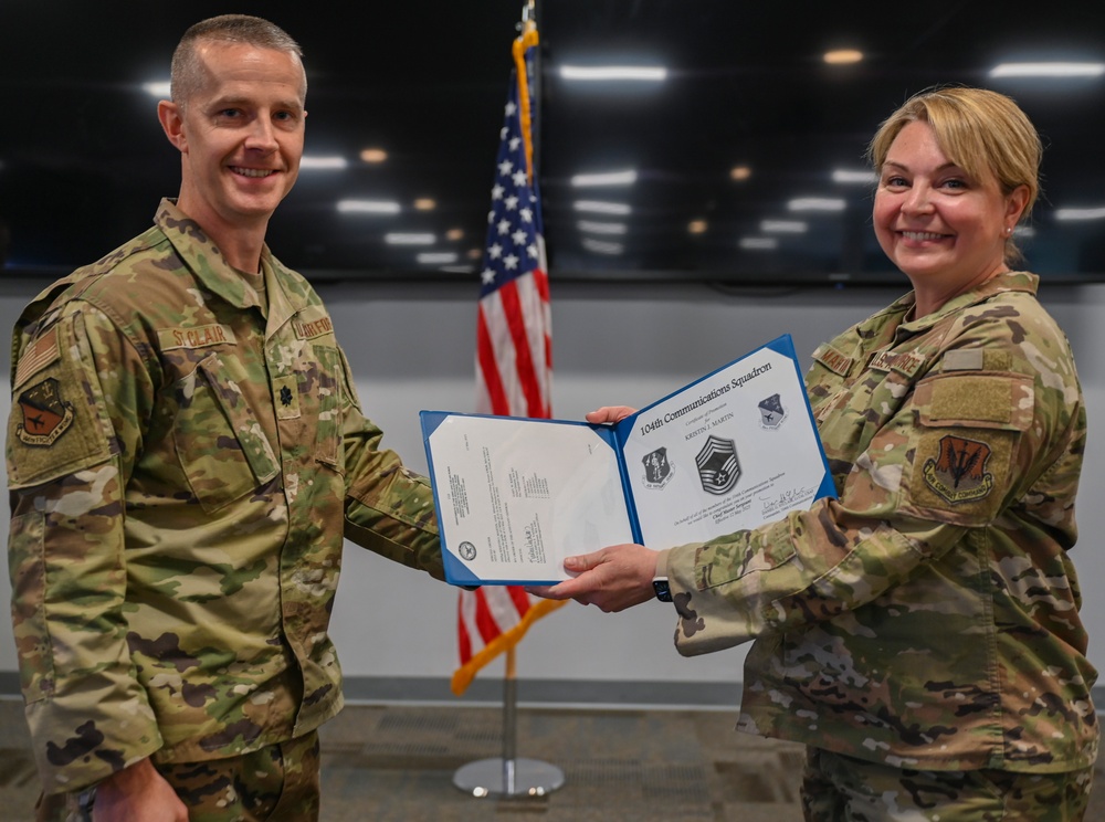 104th Fighter Wing promotes Martin to Chief