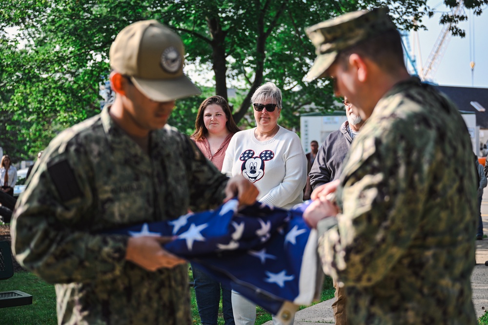 PNSY Retire Flag Kim Hubby