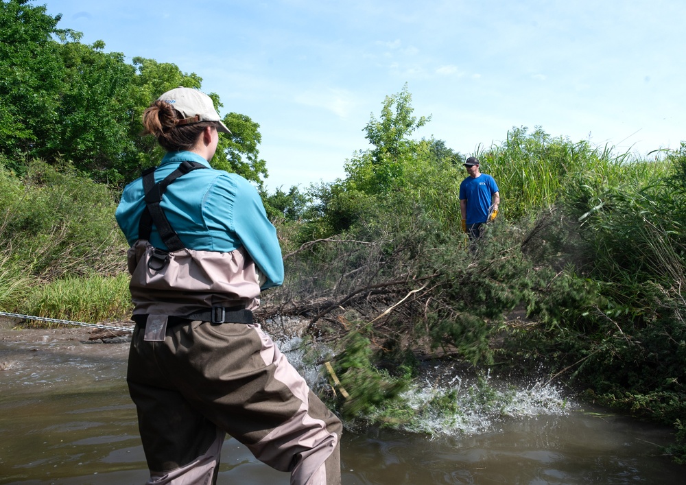 22 CES revitalizes McConnell creek and protects infrastructure with revetment project