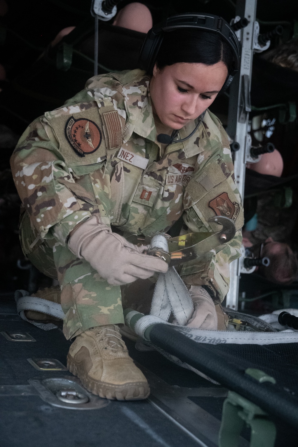 Captain Nunez prepares for a simulated mass casualty event