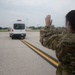 932nd airmen direct a van during a simulated mass casualty event