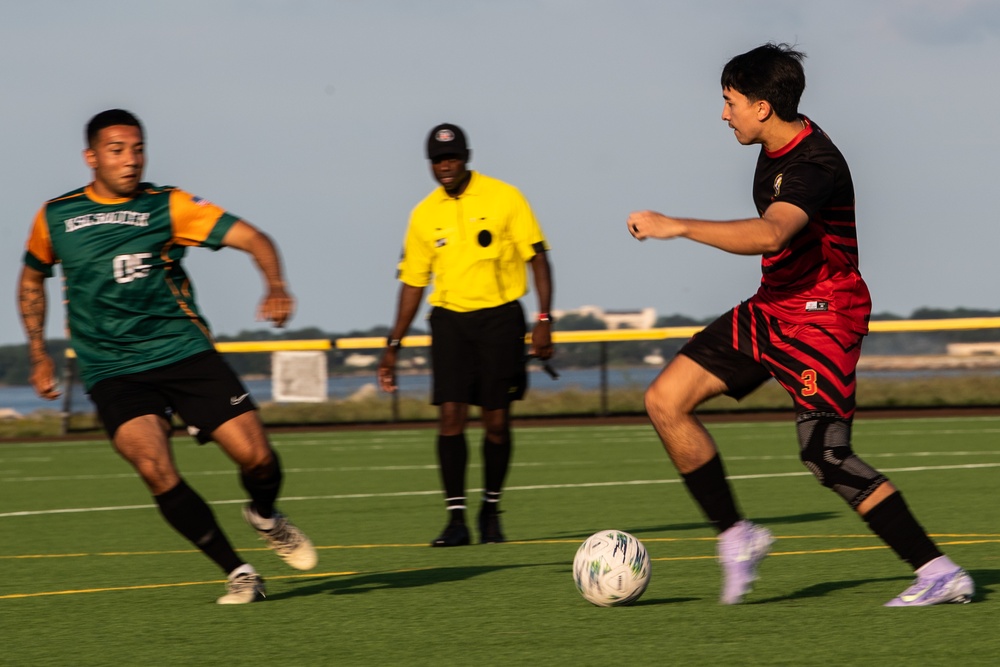 USS John C. Stennis (CVN 74) Sailors Participate in Soccer Game