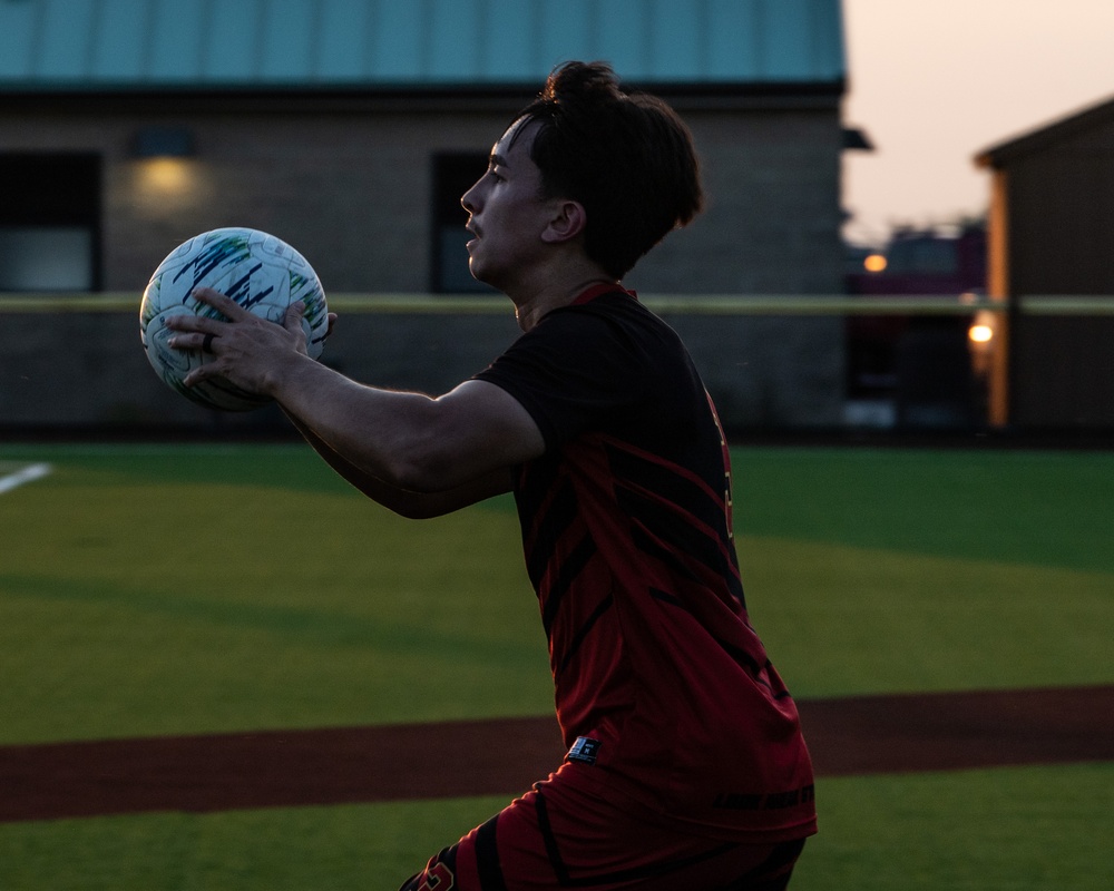 USS John C. Stennis (CVN 74) Sailors Participate in Soccer Game