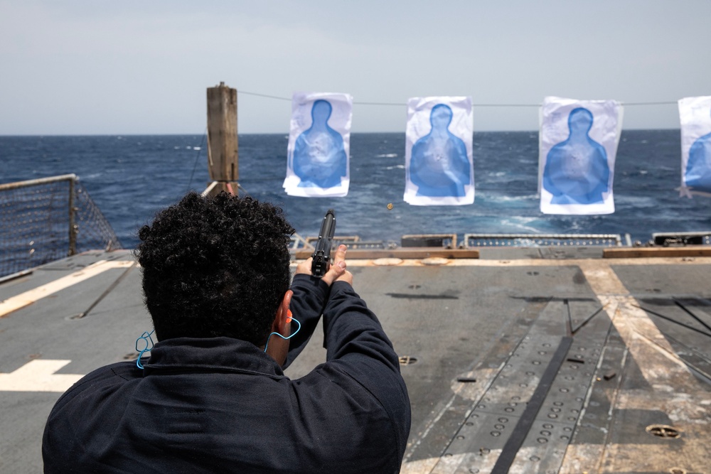 USS Wayne E. Meyer conducts operations in the U.S. Central Command area of responsibility as part of the Carl Vinson Carrier Strike Group