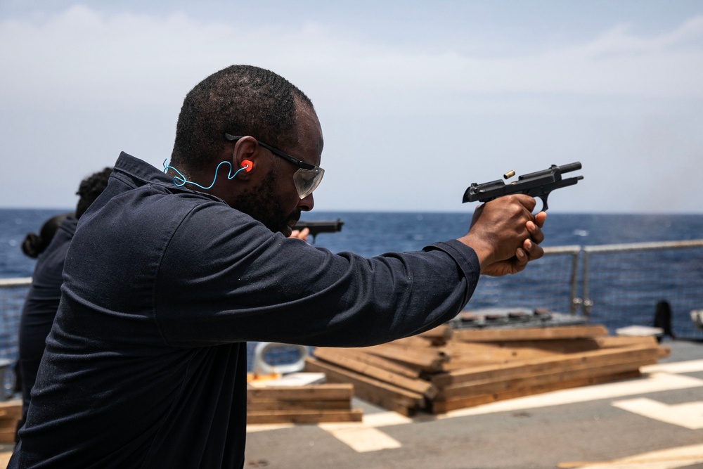 USS Wayne E. Meyer conducts operations in the U.S. Central Command area of responsibility as part of the Carl Vinson Carrier Strike Group