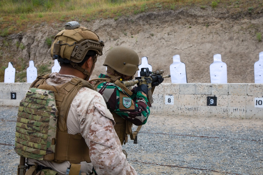 U.S. Marines, Indonesian Korps Marinir participate in live-fire training