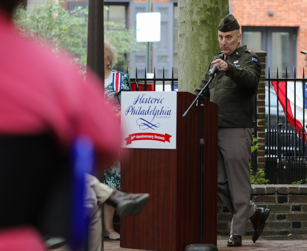 Army Reserve general honors ‘Old Glory’ at U.S. Flag’s birthplace