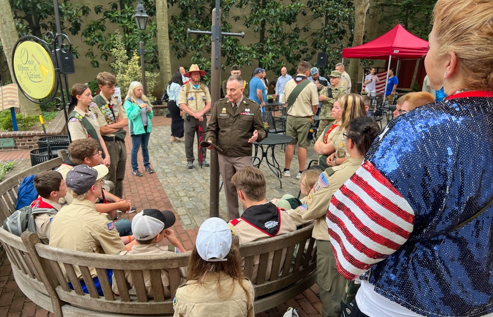 Army Reserve general honors ‘Old Glory’ at U.S. Flag’s birthplace