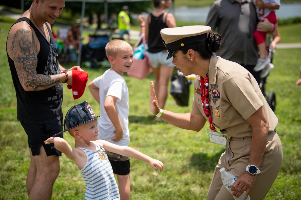 USS John C. Stennis (CVN 74) CMC attends Toys for Tots event