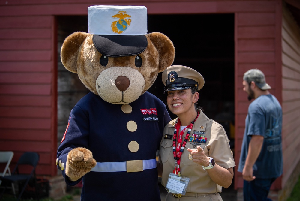 USS John C. Stennis (CVN 74) CMC attends Toys for Tots event