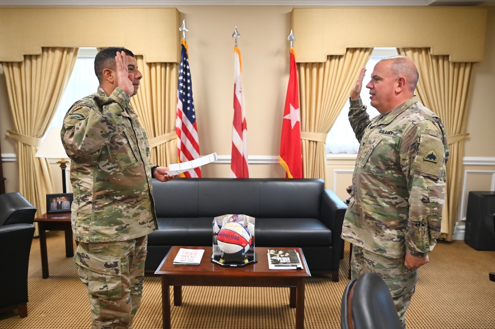 Oath of Office Delivered to the D.C. National Guard Command Chaplain 