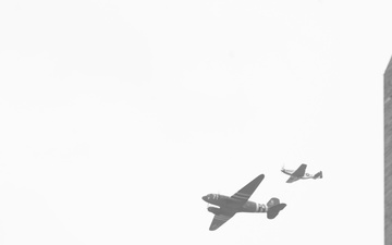 Historic WWII aircraft overfly 250th Army Birthday parade
