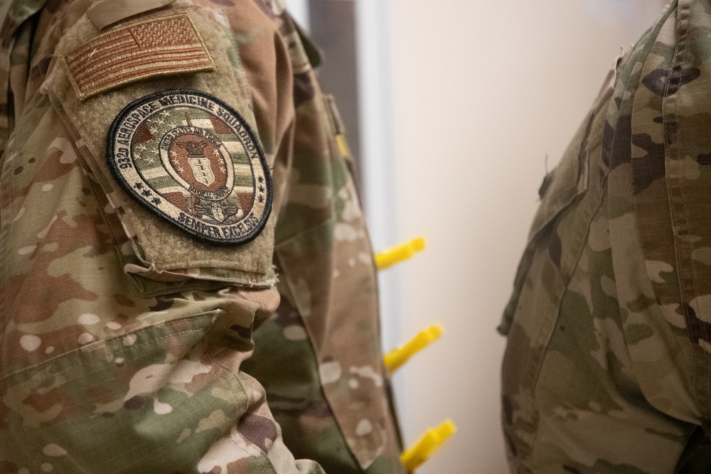 932nd Aerospace Medical Squadron airmen take part of a mass casualty training event