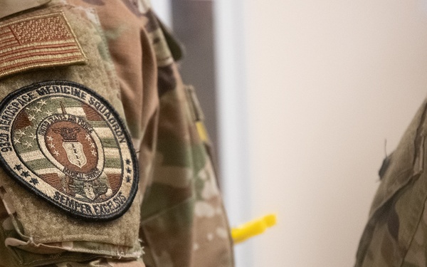 932nd Aerospace Medical Squadron airmen take part of a mass casualty training event