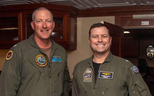 Theodore Roosevelt CO meets with PMA-268