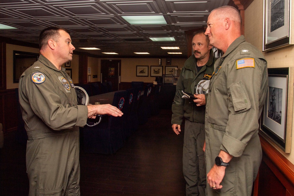Theodore Roosevelt CO meets with PMA-268