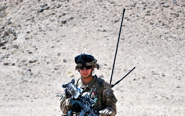 Lew on Patrol During Afghanistan Deployment