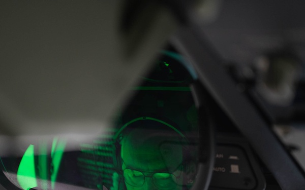 Colonel Michael Walsh pilots a C-40 Clipper during the Quartermaster Liquid Logistics Exercise.