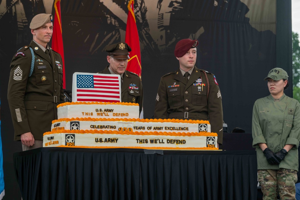 U.S. Army 250th Birthday Festival Cake Cutting Ceremony