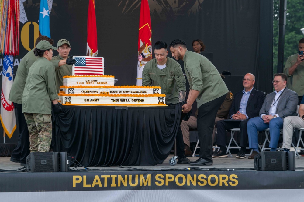 U.S. Army 250th Birthday Festival Cake Cutting Ceremony