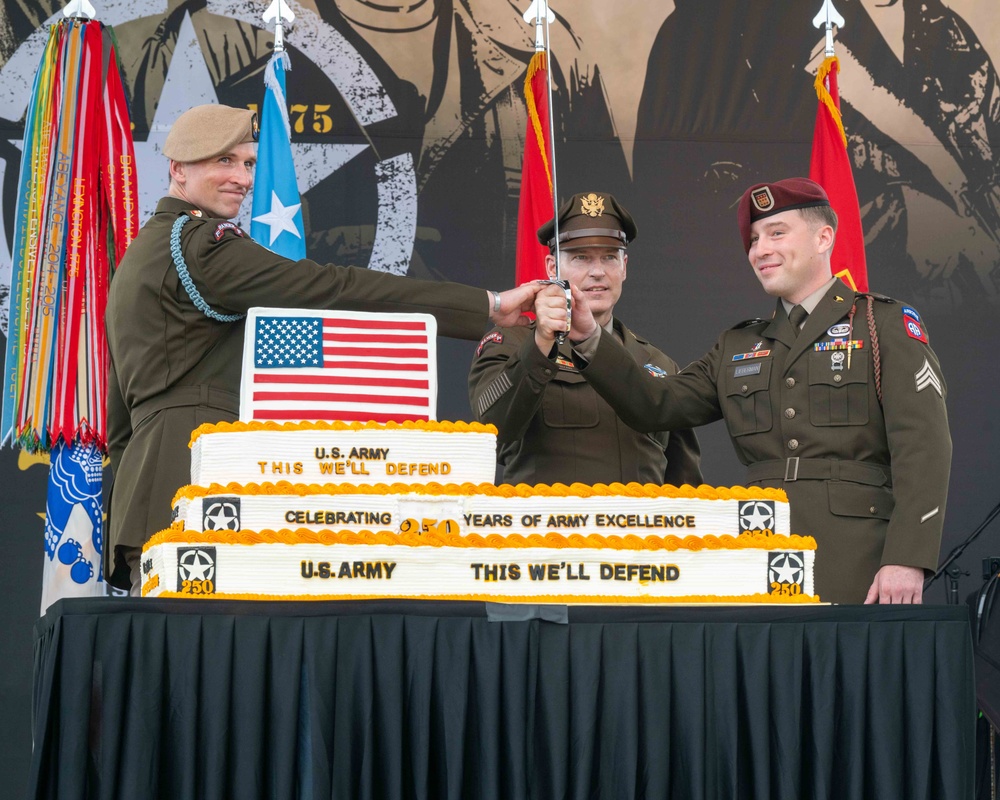 U.S. Army 250th Birthday Festival Cake Cutting Ceremony
