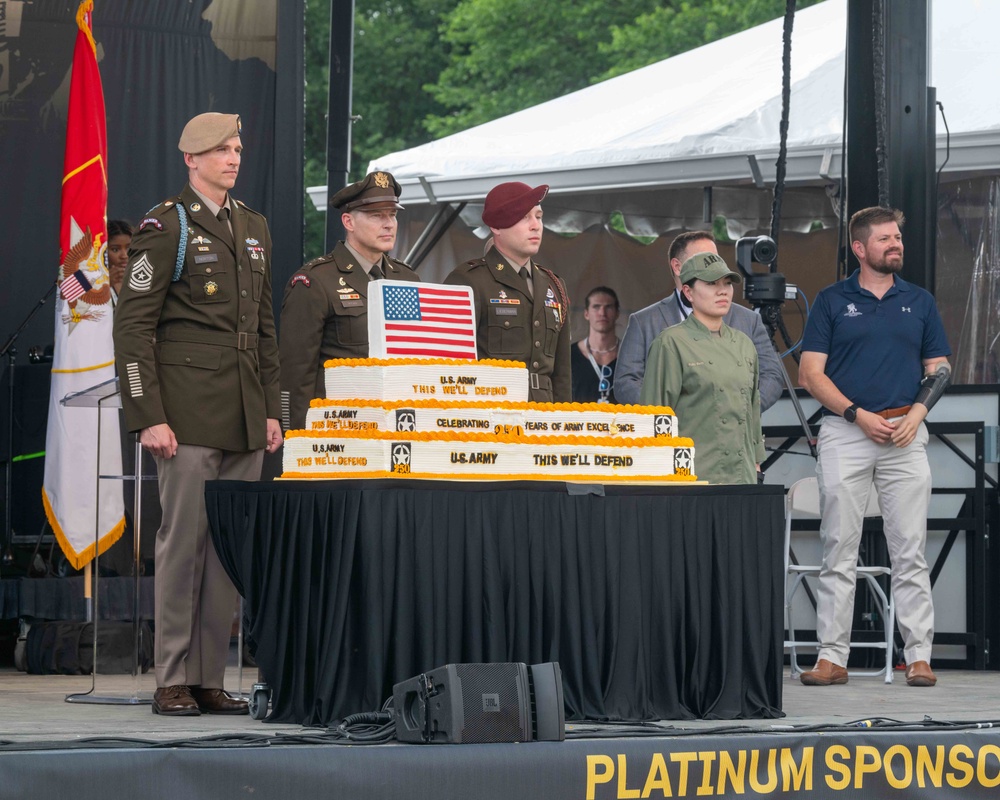 U.S. Army 250th Birthday Festival Cake Cutting Ceremony