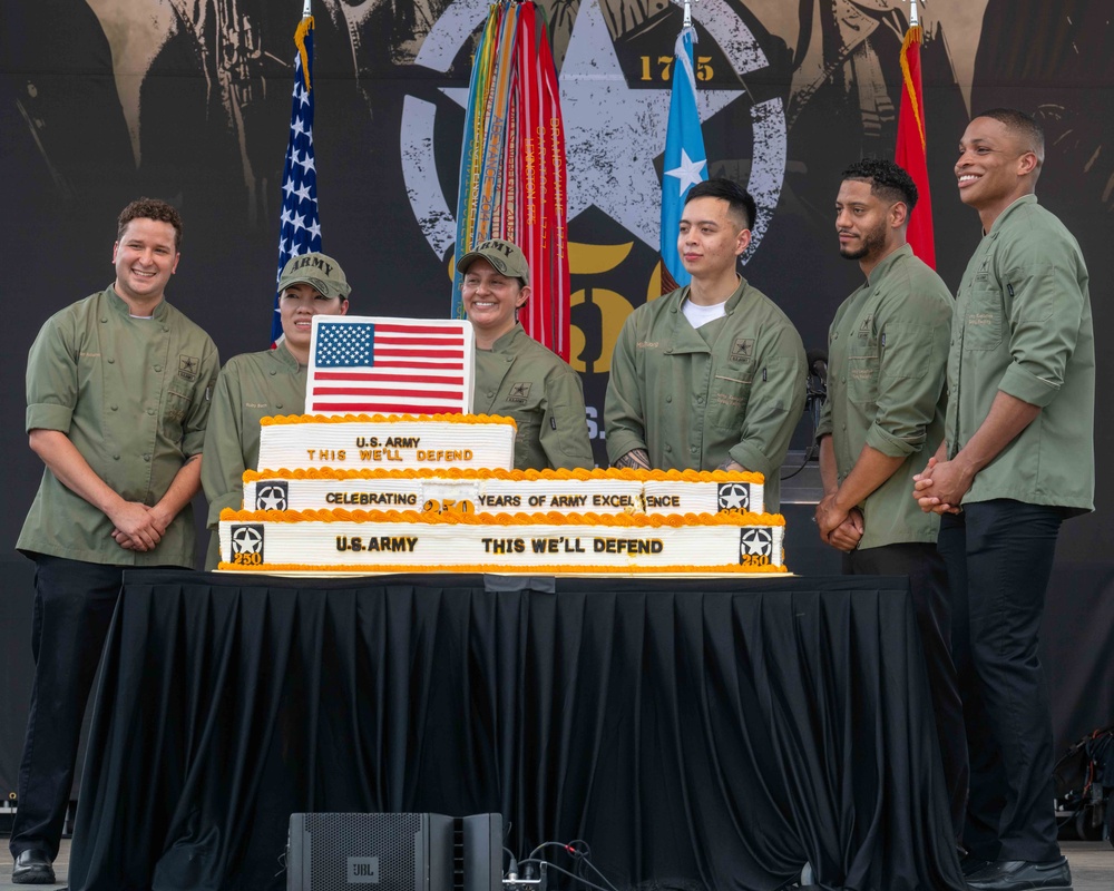 U.S. Army 250th Birthday Festival Cake Cutting Ceremony