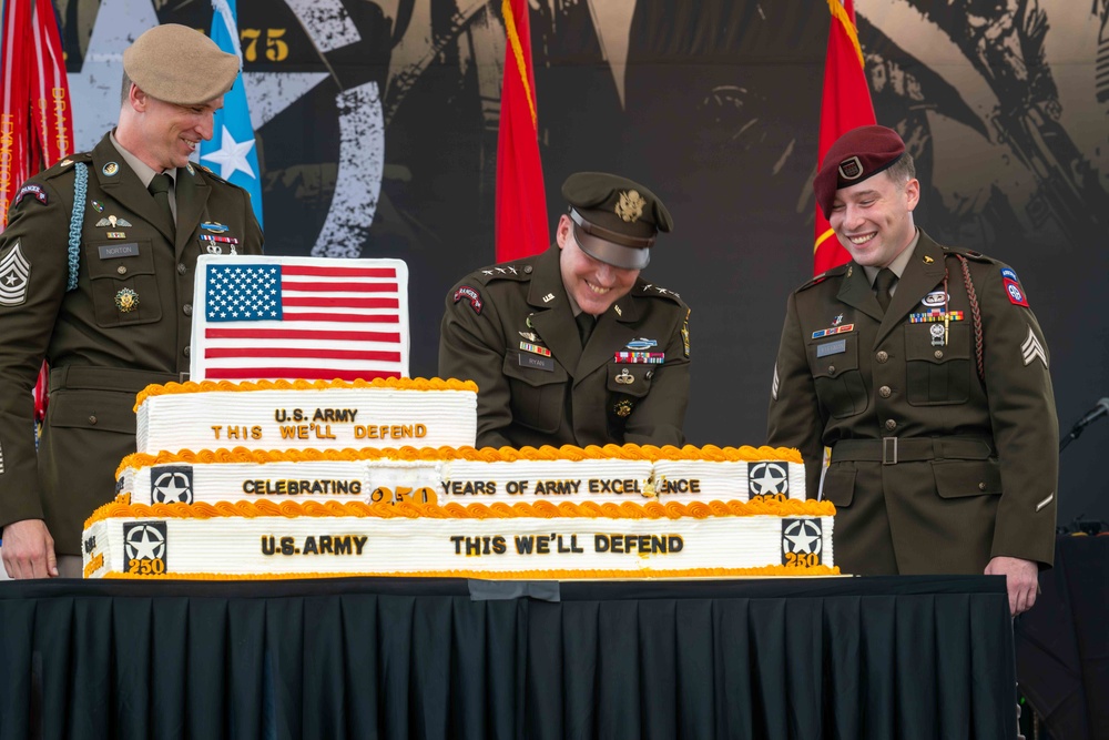 U.S. Army 250th Birthday Festival Cake Cutting Ceremony