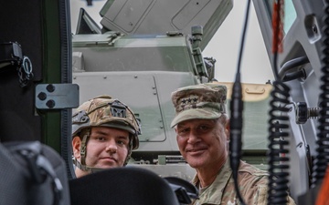 Lt. Gen. Charles Costanza visits Soldiers in Hungary during Saber Guardian 25
