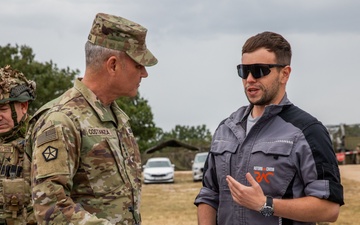 Lt. Gen. Charles Costanza visits Soldiers in Hungary during Saber Guardian 25