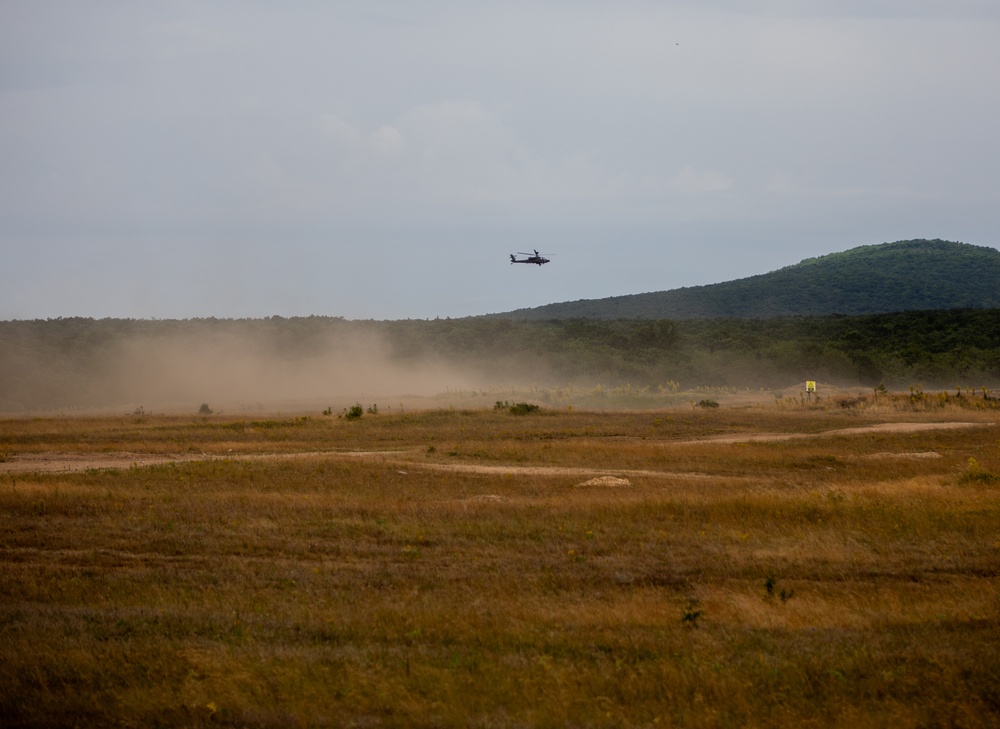 2CR Soldiers join Spanish and Hungarian Defense Forces for a multinational live-fire demonstration during Saber Guardian 25