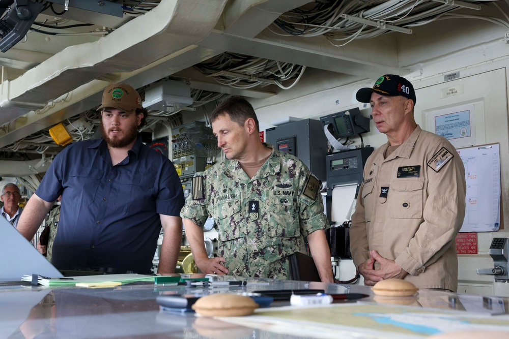 Rear Admiral Chris Cavanaugh Visits USS Frank Cable in Pearl Harbor