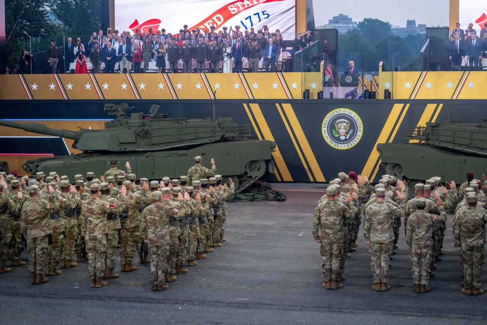 President Trump Administers Oath of Enlistment