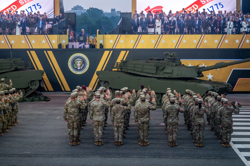President Trump Administers Oath of Enlistment