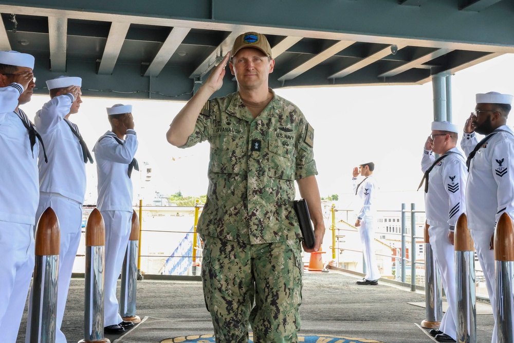 Rear Admiral Chris Cavanaugh Visits USS Frank Cable in Pearl Harbor