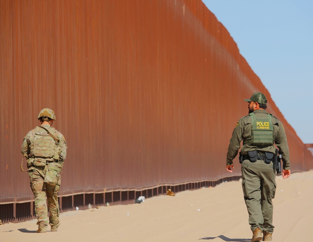 759th Military Police Battalion conducts joint patrol with Border Patrol